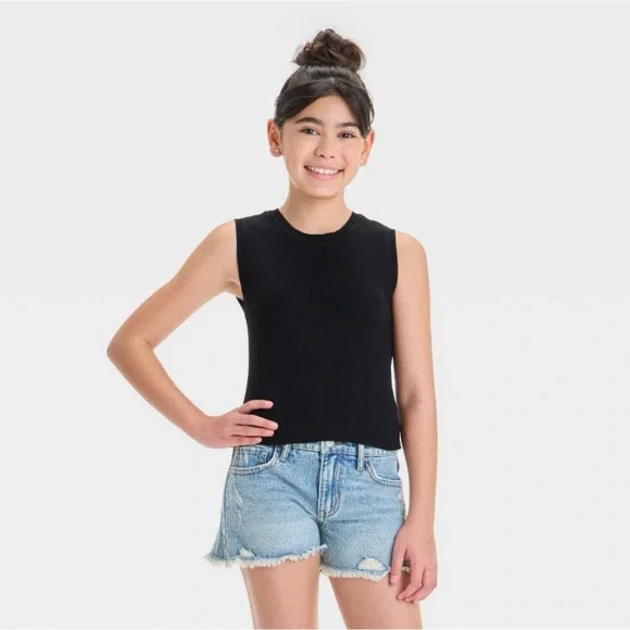 Art Class Ribbed Sweater Tank Top