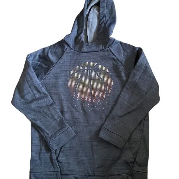 Boys Gray Tek Gear Basketball Hoodie Sweatshirt