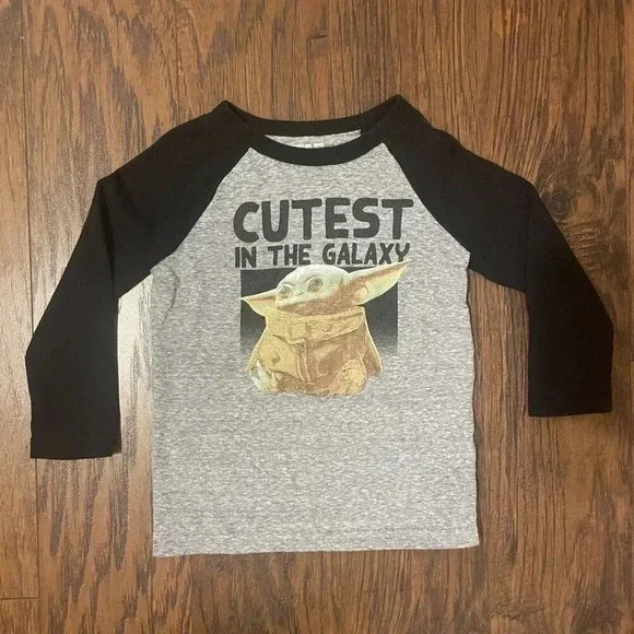 2T Star Wars x Jumping Beans Baby Grogu Raglans Tee - Unisex, Yoda