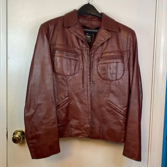 Vintage The Rossano brown men's leather jacket
