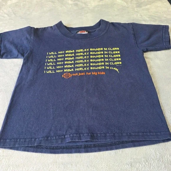 Vintage Kids Harley Davidson Tshirt Youth XS (2-4) 90s/Y2K
