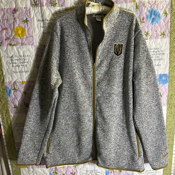 Vegas Golden Knights Gray zip up sweatshirt Jacket  Sz 3XL unisex NWOT