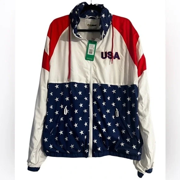 NWT Tipsy Elves USA Windbreaker Jacket