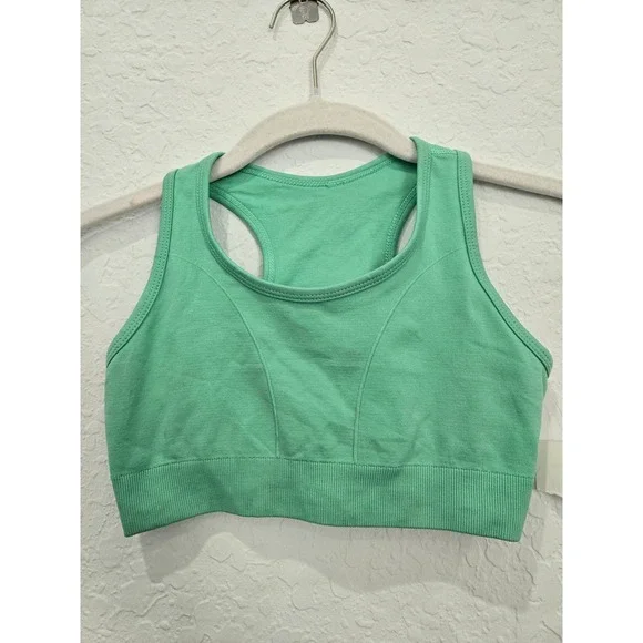 Zella Girls' Activewear Racerback Sports‎ Bra Mint Green Size L (14)