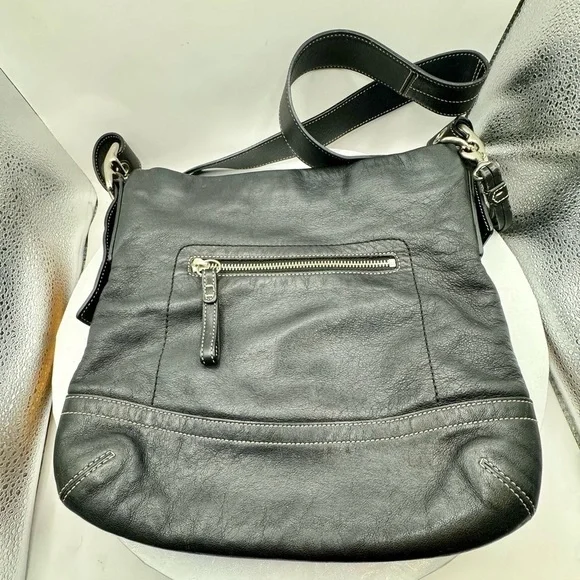 EUC Vintage‎ Authentic COACH  #1415 Black Leather Legacy Slim Crossbody