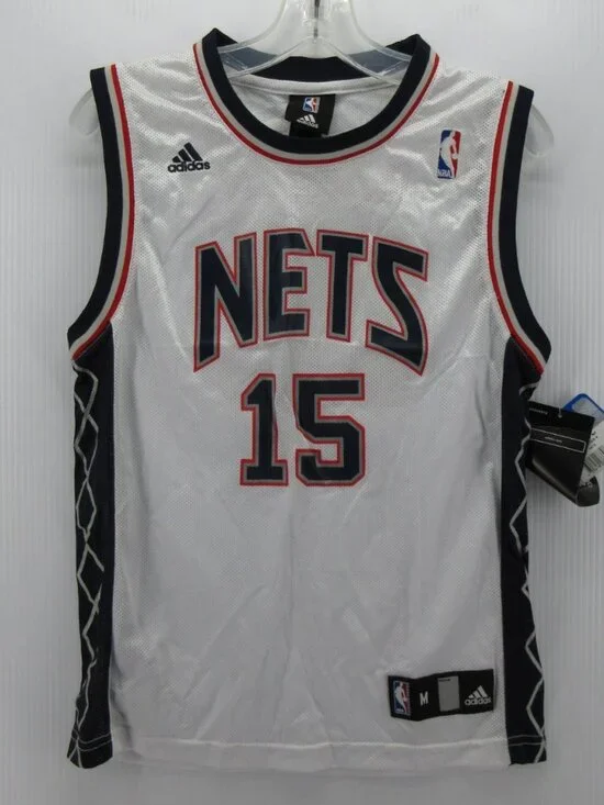 VTG Vince Carter New Jersey Nets Jersey Boys Kids Medium Adidas Swingman Y2K