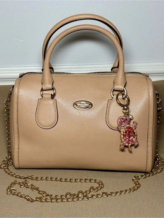 ✨ Coach Mini Bennett Satchel | Crossgrain Leather | Tan/Beige ✨