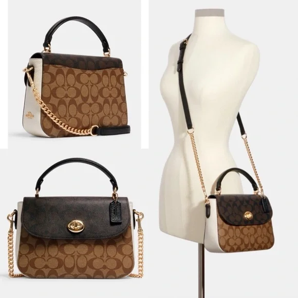 COACH Marlie Top Handle Satchel‎ In Signature Canvas