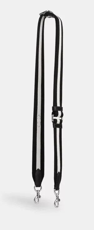 NWT COACH brand webbing strap adjustable replacement crossbody black stripe