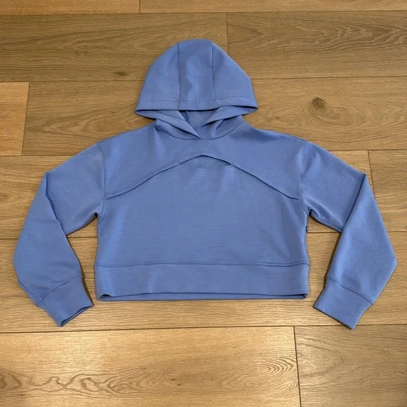 90 DEGREE‎ BY REFLEX Girls Persian Jewel Scuba Zoe Cropped Pullover Hoodie L 12