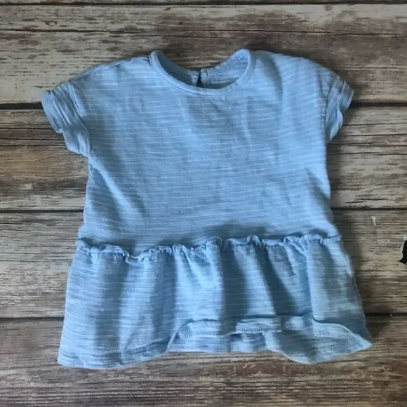 Sky blue infant peplum top