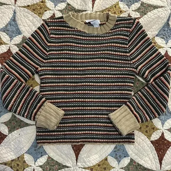 Vintage 90s Multicoloured striped kids sweater size XL cute unique whimsical
