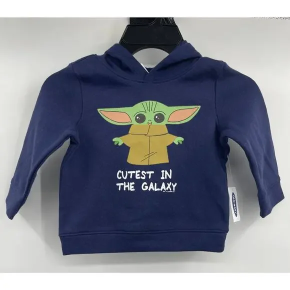 Old Navy Unisex The Child Hooded Sweatshirt Blue Fleece Size 18 - 24 Months NEW