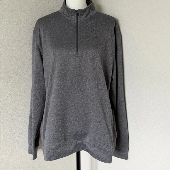 PGA Tour Gray Lightweight Quarter Zip Jacket