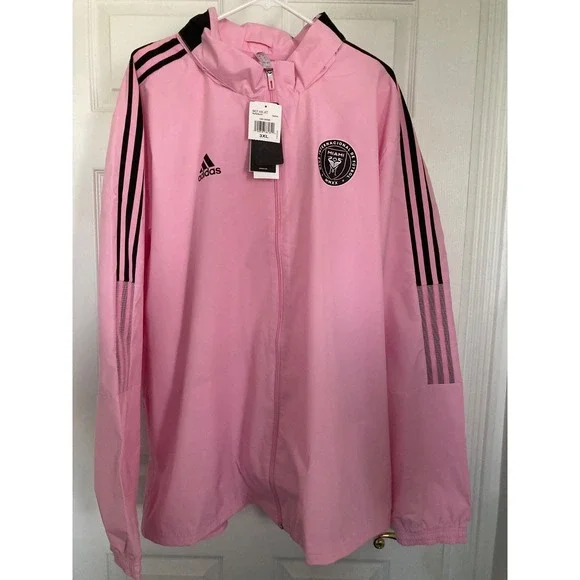 Men's‎ NWT 3XL Inter Miami CF adidas Pink All-Weather Primegreen Full-Zip Jacket