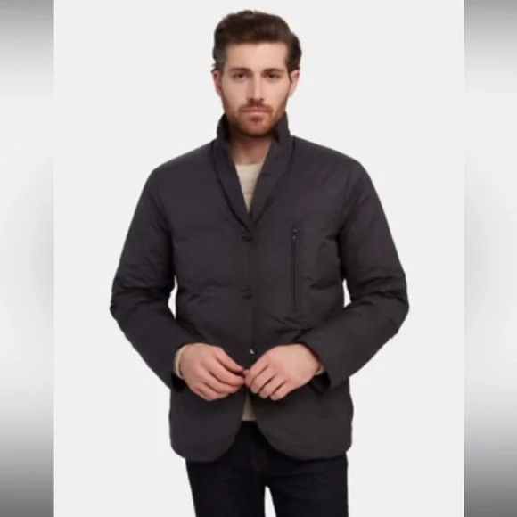 NWT BLDWN Mens Designer Flavin double sided Puffer black jacket