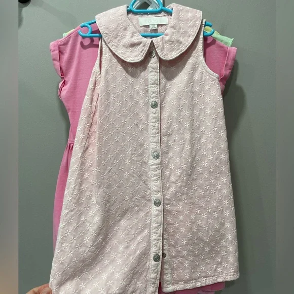 Zara Pink Button Down Kids Shirt with Star Pattern
