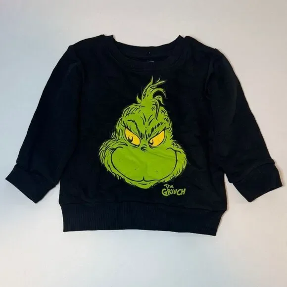 The Grinch Kids Black Sweatshirt Size 2T