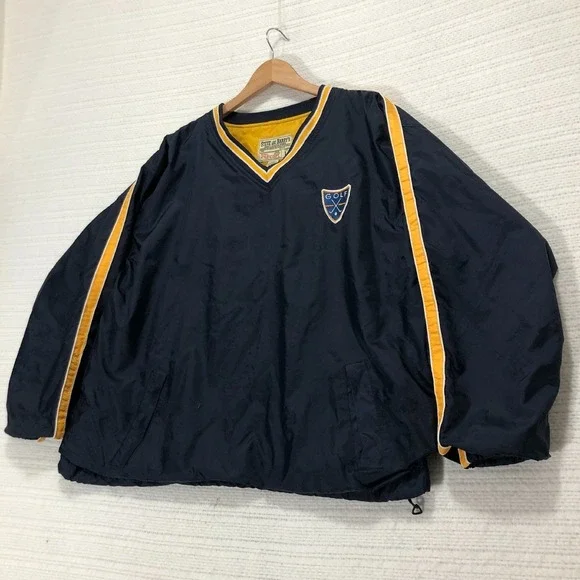 Steve and Barry's Golf Pullover‎ Windbreaker V-Neck Jacket Lightweight Large