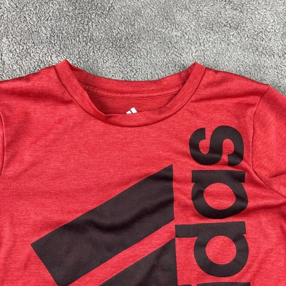 Adidas Long Sleeve‎ Shirt Boys 6 Red Logo