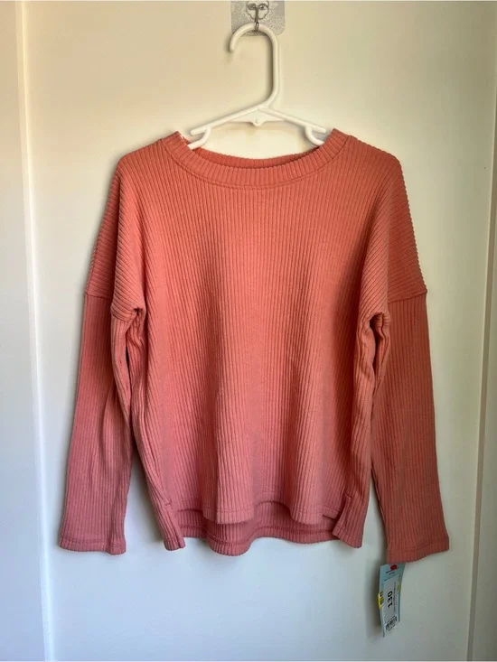 Cat & Jack Ribbed Long Sleeve Top Pink Mauve Size 5T NWT