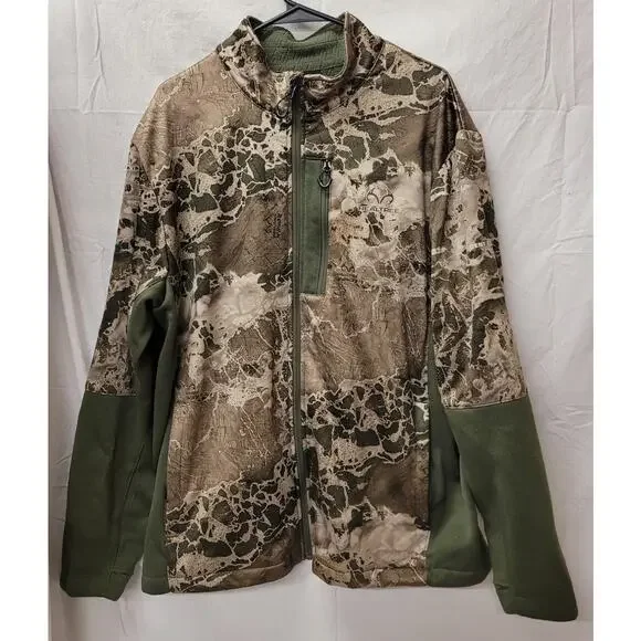 Realtree Men's Wav3X Camouflage Flex Hybrid Techshell Jacket XL