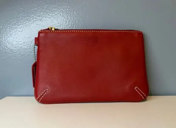 EUC Coach Wristlet in Red