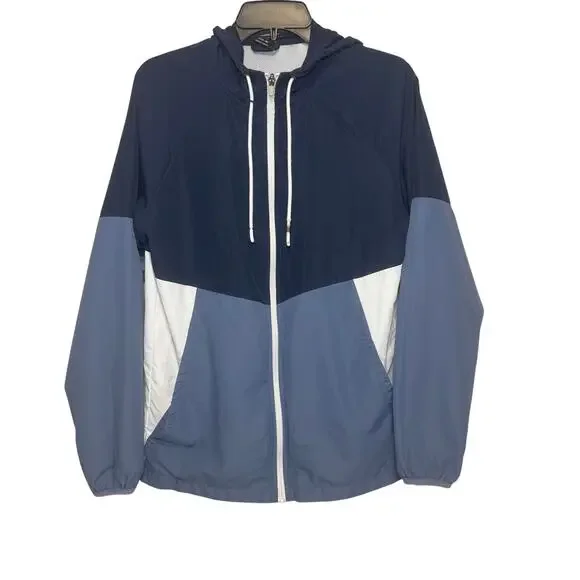 Athletic‎ Works Men's hooded full zip windbreaker jacket Size S (34-36)