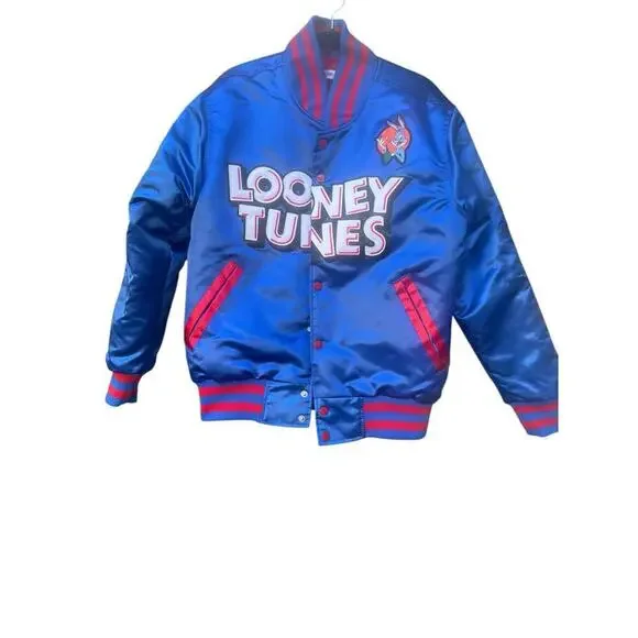 Headgear Classics Looney Tunes Blue Satin Jacket. Size:S