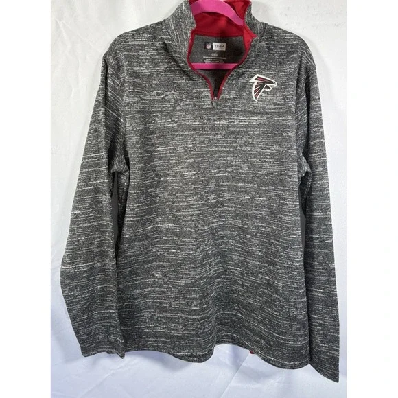 NFL Team Apparel sweatshirt Size L Atlanta Falcons Lightweight 1/4‎ zip New