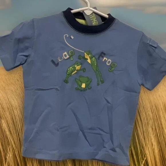 Gymboree NWT Frog Pond Knit Pocket Sleeve T Shirt Top 12- 18 mos