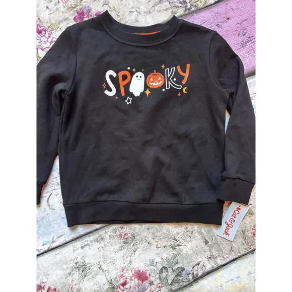 Cat & Jack Kids' Spooky Halloween Sweatshirt,‎ Size XS (4/5)
