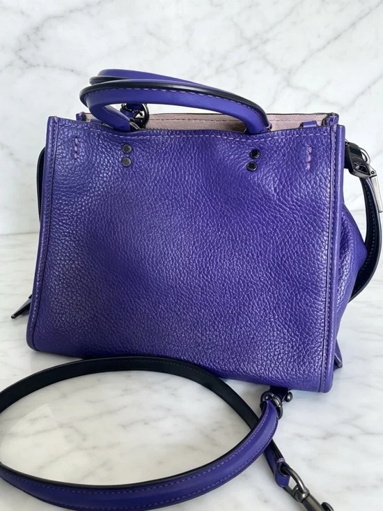 Coach 1941 Disney Rogue Purple Leather Shoulder Bag Collab Rare HTF