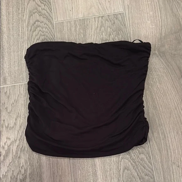 Katie J NYC Girls Black Strapless Top Size L