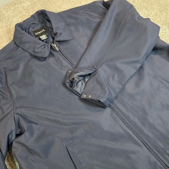 George Lightweight Navy‎ blue Quilted Lined Jacket Coat Size Mens 3XL 54-56 Work