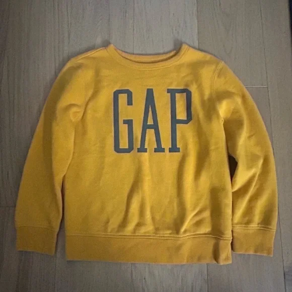 GAP Kids Yellow Logo Crewneck Sweatshirt