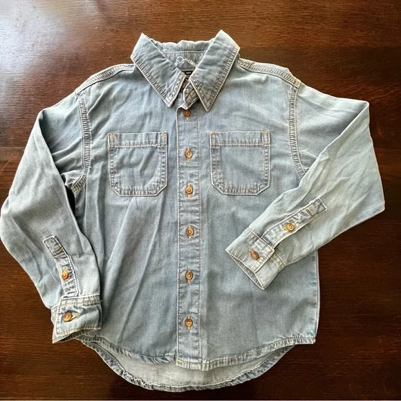Art Class Girls Denim Shacket Jacket long sleeve shirt  Size 6/7 Small