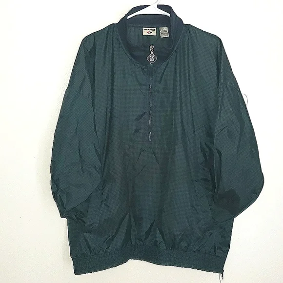Vintage Jerzees Plaid Quarter Zip Windbreaker