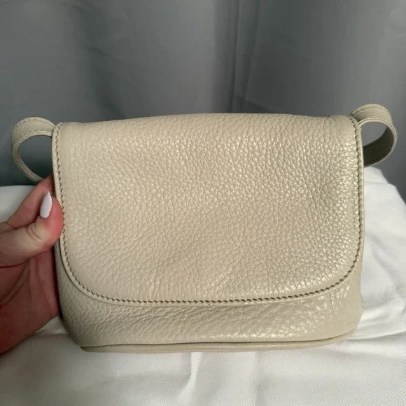 Vintage Coach Sonoma Small Flap Bag Natural Grain Leather Crossbody Parchment