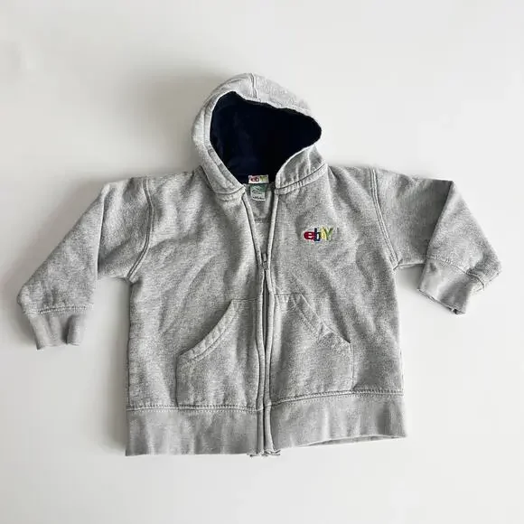 Precious Cargo Size 2T Embroidered Logo Gray Zip Up Hoodie Sweatshirt