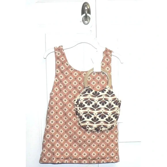 Sigrid Olsen Girls Linen Blend Floral Wrap Tank Top & Purse Set Multi ‎ L(10/12)