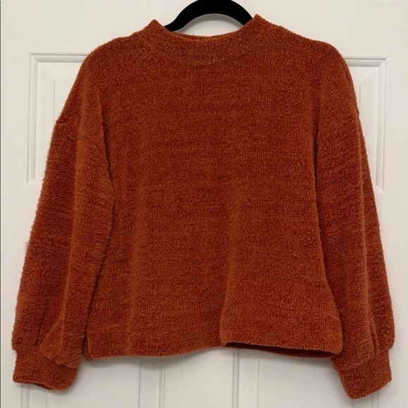 Textured Chenille Mock Neck Sweater