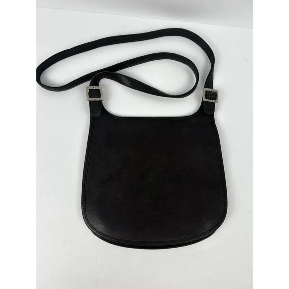 Vintage Coach Bag 9135 Small Hippie Flap Bag Dk Brown/black