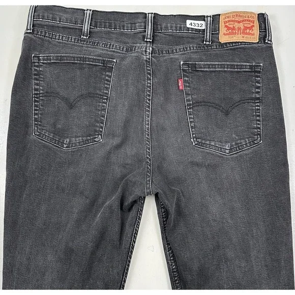 Levi's Men's 514 Slim Straight Fit Jeans Actual 39x36 Faded Black Stretch‎ Egypt