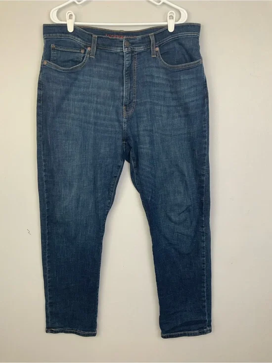 Lucky Brand Mens 38x30 Dark Blue 121 Slim Straight Denim Jeans Stretch