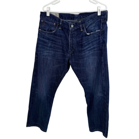 Polo Ralph Lauren Jeans‎ Mens 34x30 Blue Dark Wash Straight Leg Classic Fit