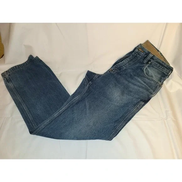 Duluth Men's Straight Leg Blue Denim Jeans - 36x36 - Pre Owned - Good Condition