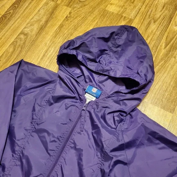 Vintage Minnesota Vikings Jacket Boys Large 14/16 Purple Full Zip Jacket  Reebok