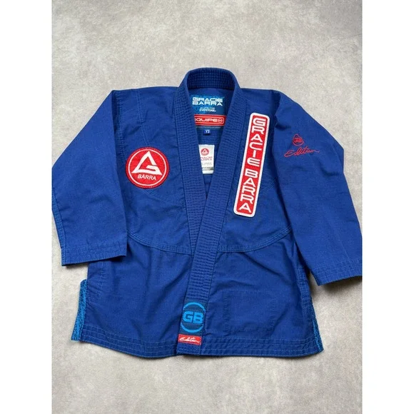 Gracie Barra Equipe GB Edition Jiu Jitsu Gi Jacket Blue Youth Y3 BJJ Kimono
