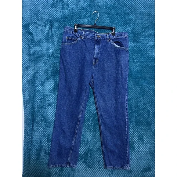 Lee's Jeans Wash Blue Denim Medium Mens Regular Fit‎ Straight Leg